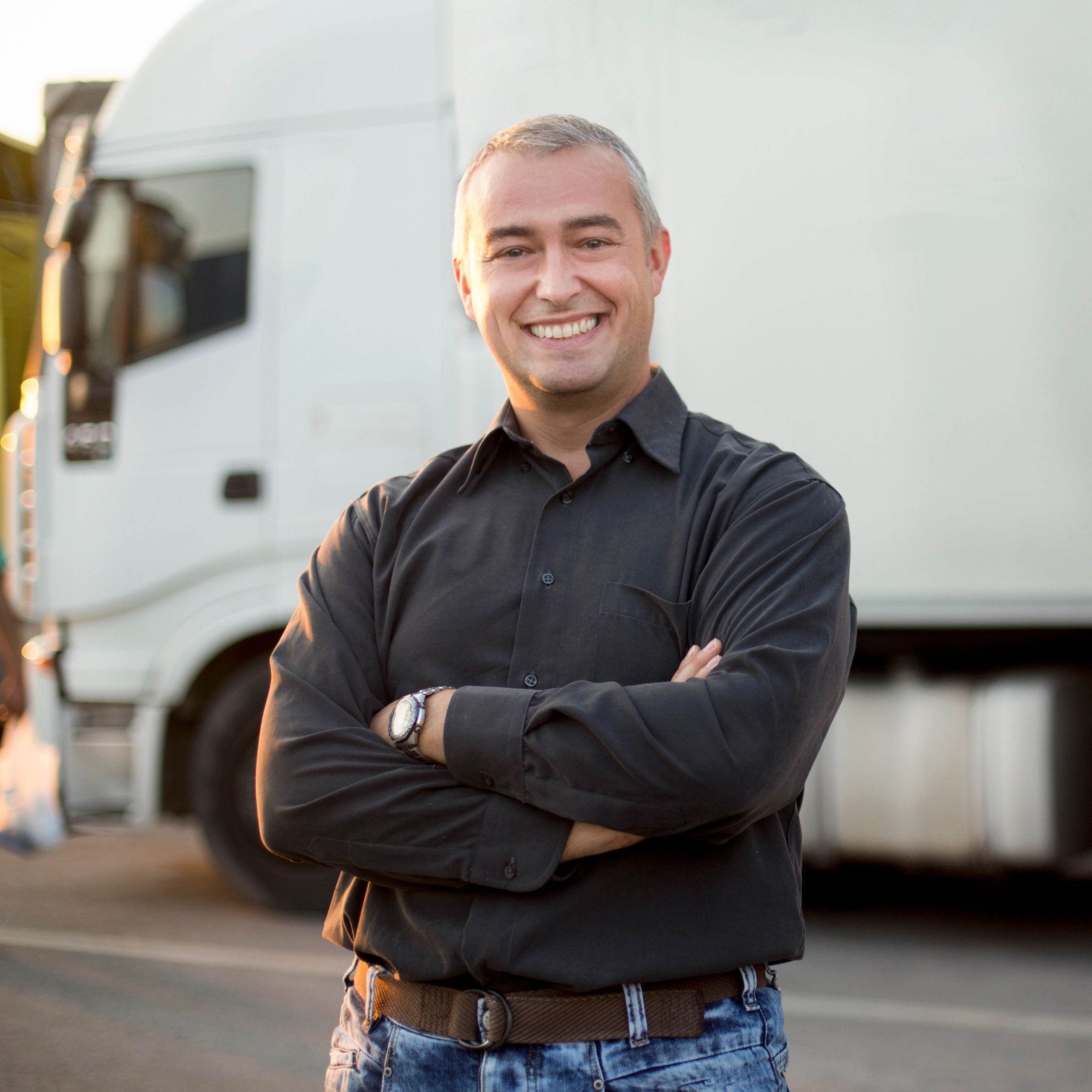 Portrait of a truck driver